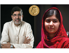 Kailash Satyarthi and Malala receive Nobel peace prize 2014