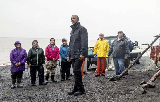 President Barack Obama has crossed the Arctic Circle in a first by a sitting U.S. president, telling residents in a far-flung Alaska village that their plight should be the world’s wake-up call on global warming. Obama’s visit to Kotzebue, a town of some 3,000 people in the Alaska Arctic, was designed to snap the country to attention by illustrating the ways warmer temperatures have already threatened entire communities and ways of life in Alaska. He said despite progress in reducing greenhouse gases, the planet is already warming and the U.S. isn’t doing enough to stop it.