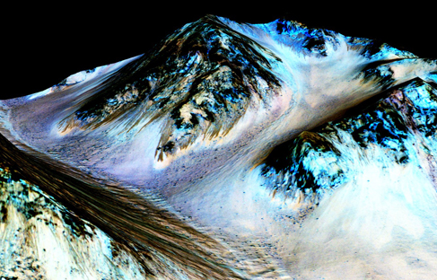 THE chance of finding life on Mars has just been given a boost with NASA announcing the discovery of flowing water on the red planet.Data from NASA’s Mars Reconnaissance Orbiter — a multipurpose spacecraft designed to conduct exploration from orbit — has provided the strongest evidence ever seen that liquid water flows intermittently on present-day Mars. Researchers say discovery of stains from summertime flows down cliffs and crater walls increases chance of finding life on red planet.Some of the earliest missions to Mars revealed the planet with a watery past.