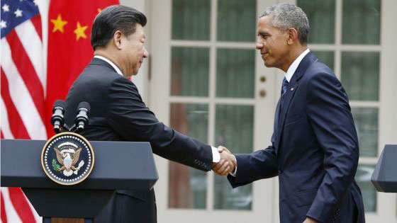 US President Barack Obama and Chinese President Xi Jinping have said they will take new steps to address cybercrime. Mr Obama said they had agreed that neither country would engage in cyber economic espionage. The deal covers the theft of trade secrets but not national security information. President Xi also pledged to limit greenhouse gas emissions. Mr Obama said any escalation in China's alleged cybercrimes against the US would prompt sanctions.