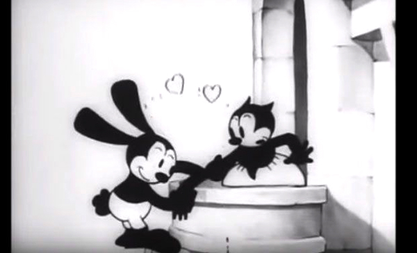 A cartoon featuring the first Disney character, Oswald the Lucky Rabbit, is to be screened for the first time in 87 years. A restored print of Sleigh Bells (1928) will have its world premiere at the BFI in London in next month. The BFI says the re-discovery of the "long-lost" six-minute film in its archive is a "joyful treat". Other Oswald films survive but Sleigh Bells has been unseen since its original release. Oswald the Lucky Rabbit was invented by Walt Disney and Ub Iwerks for Universal in 1927 before they went on to create Mickey Mouse.