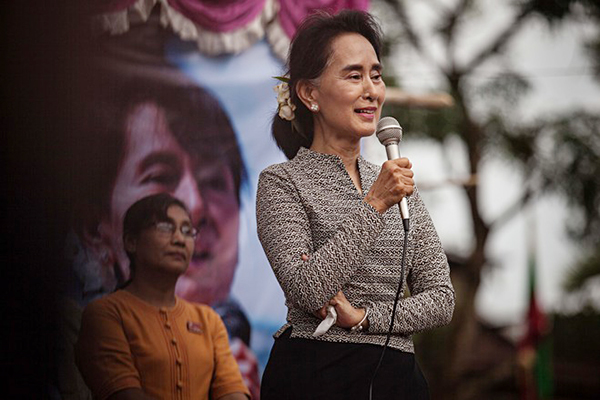 Myanmar opposition party led by Nobel laureate Aung San Suu Kyi has won a majority in Myanmar's historic polls,ending decades of military-backed rule. With more than 80% of seats declared, Aung San Suu Kyi's party has more than the two-thirds it needs to control parliament and choose the president. But a quarter of seats are allocated to the military, which means it will remain hugely influential. Myanmar's constitution means Ms Suu Kyi cannot become the president. It specifically bars anyone whose children were born foreign nationals from holding the job. Both her sons were born British. But Ms Suu Kyi, a Nobel Peace Prize laureate who spent decades under military-imposed house arrest, has insisted she would lead the country anyway if her party won.
