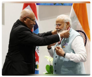 PM Modi awarded Fiji’s highest honour ‘Companion of the Order’ for his global leadership